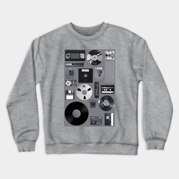 All kinds of storage media data storage Crewneck Sweatshirt by Quentin1984